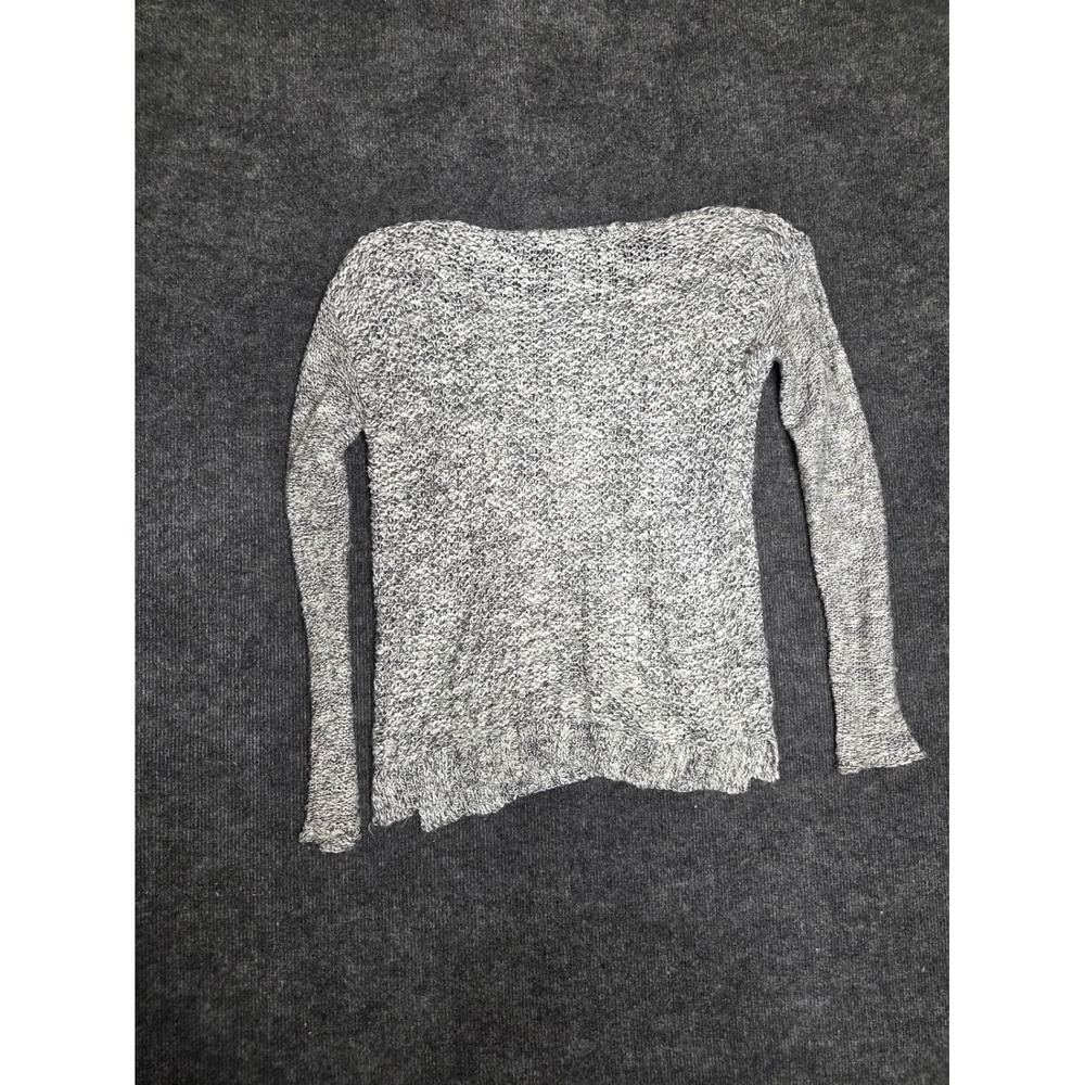 Aeropostale Womens‎ Marled Grey White Knit Scoop Neck Long Sleeve Sweater Size M - Picture 4 of 5